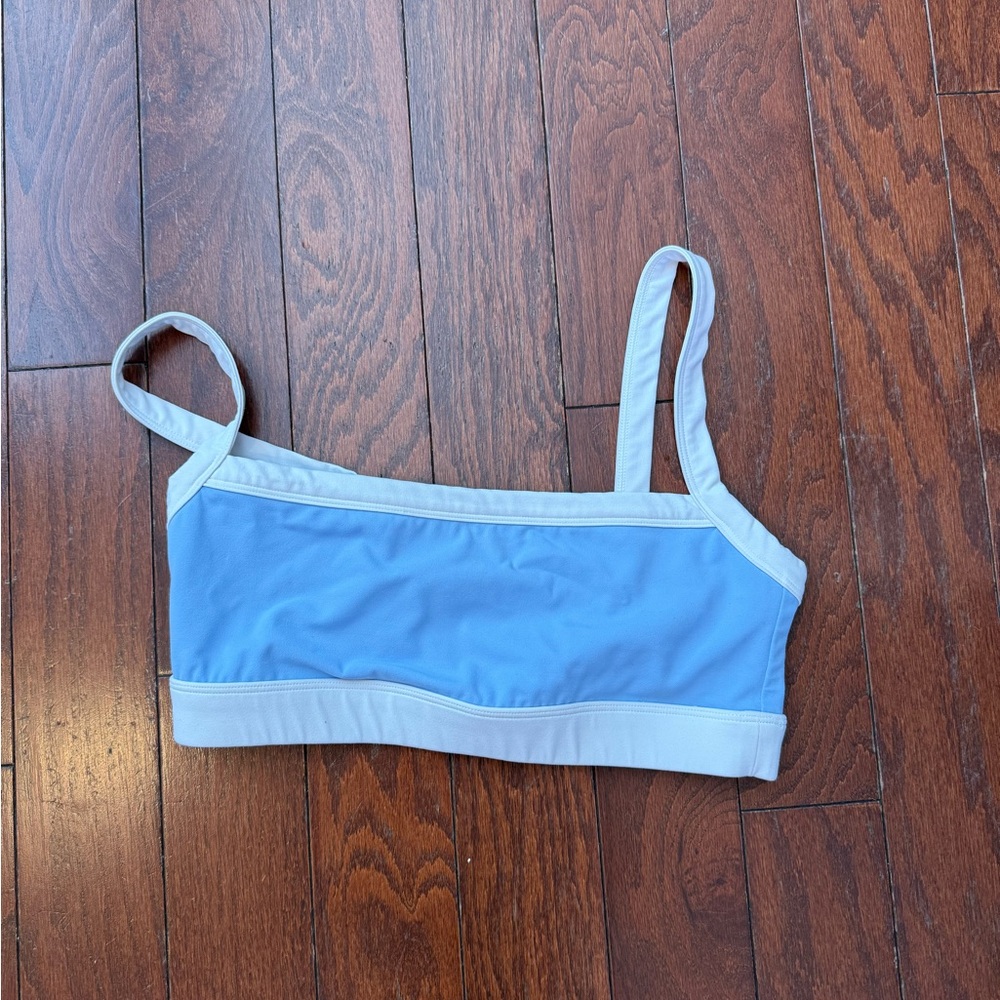 Splits59 Blue and White Sports Bra